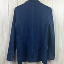 J. McLaughlin  Womens Ressie Blazer Denim Cotton Stretch Career Small Dark Wash Photo 4