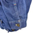 Patagonia  Trucker Jean Jacket Women's Large Blue Dark Wash Stretch Denim Grunge Photo 9