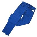 NWT Mother The Ditcher Crop Fray in Blazing Blue Acid Wash Wide Leg Jeans 27 Photo 0