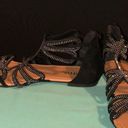 JustFab  Black Sandals w/ Silver Jewels Photo 1