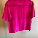 Oscar de la Renta Vintage Oscar de le Renta 100% silk hot pink blouse, size 10 Photo 1