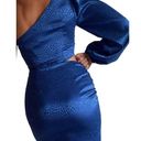 RUNAWAY THE LABEL Runaway Monrow Cutout One Sleeve Mini Dress Royal Blue Size XL NWT Photo 1