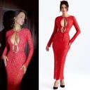 House Of CB  Lisandra Red Lace Maxi Dress XS Photo 1