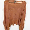 The Moon  & Madison Brown Oversized Knit Pullover Sweater Women's Size Large L Photo 0