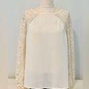 fab'rik Fab’rik Open Back Lace and Embroidered Cream Top size Medium Photo 2