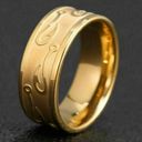 TJ Maxx Titanium Fish Hook Ring Wedding Band Fishing Hunting Mens Unisex  Photo 0