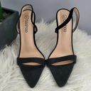 Boohoo  Black Pointed Toe Slingback Strappy Heels 8 Photo 1