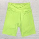 American Eagle Women's Small Neon Yellow Biker Shorts Stretch Barbie 7" Inseam Photo 1