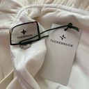 Tuckernuck  Daphne Dress Off White Stretch Crepe Bow Tie Size Medium NEW Photo 8