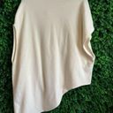 ZARA Cream Turtleneck Sleeveless Assymetrical Poncho Sweater Size Small Photo 1