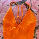 frankie's bikinis orange tie open back summer tank top Photo 4