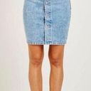 Levi's Levi’s Premium Denim Vintage Wash Button Front Denim Skirt Photo 0