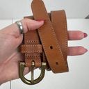 Brooks Brothers Vtg  Size M Belt Brown Leather Trouser Dress Stitched Adjustable Photo 1