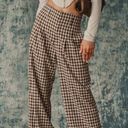 12th Tribe Gingham Plaid Wide Leg High Rise Pants Photo 0