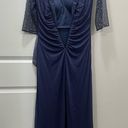 Alex Evenings FLAWED  Embellished Wedgewood Long A-Line Sweetheart Neck Dress Photo 5