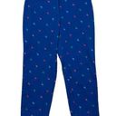 Talbots  Multi Color Flamingo Print Blue Capri Pants Size 8Petite Photo 0