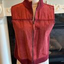 St. John’s Bay Vintage Leather Vest Red St Johns Bay Petite Medium Photo 0