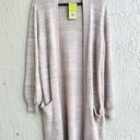 Rebecca Taylor  pale pink heathered long cardigan duster size Large Photo 0