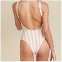 dippin daisy's swimwear Dippin Daisy’s Stripe Scoop Serene One piece swimsuit white pink Barbie Medium Photo 1