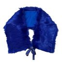 NWT NY& New York & Company Faux Fur Stole Wrap Shawl Blue Photo 0