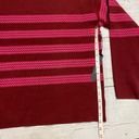 Tahari NEW  Maroon Mock Neck Stripe Sweater Size XLarge Photo 3