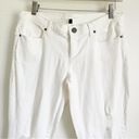 Victoria's Secret Victoria’s Secrets White Siren Distressed Jeans sz 8 Photo 1