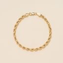 14K real gold Rope Chain bracelet| Fancy Chain Bracelet | perfect gift | great bracelet |  daily wear | Trendy fine jewelry | Photo 3