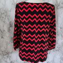 Peach Love California  chevron blouse size small Photo 3