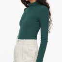 Lacausa  green rib tutleneck sweater size medium Photo 5