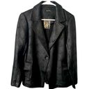 Houndstooth NWT APNY Vegan Leather Blazer  Black Size M Photo 3