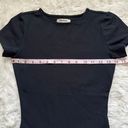 Madewell Bodysuit Crewneck Thong Short Sleeve Cotton-Blend True Black S NWT New Photo 10