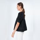 Tuckernuck  After Hours Indra Linen Puff Sleeve Blouse in Black NWT Size Small Photo 2