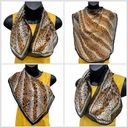 Liz Claiborne VTG 80s  Silk Cheetah Square Scarf Sheer Women’s 20.5”x20.5” Brown Photo 1