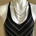 Madison Marcus  Black & Silver Silk Beaded Mini Dress Sz. XS Photo 3