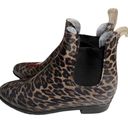 Sam Edelman  Ankle Chelsea Booties Size 9 Leopard Print Rain Boots Photo 2