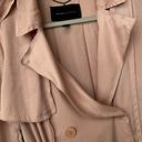 BCBGMAXAZRIA  Satin Pink Button Down Trench Coat Duster Dress Photo 7