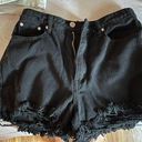 Missguided Black Jean Shorts Photo 0