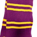 Harry Potter  Gryffindoor Scarf Purple Yellow Stripe 100% Lambs Wool 74 x 11 Photo 2