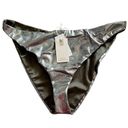 Good American NWT  Better Bikini Bottom 2X Reversible Swimwear Beach Stormy Foil Photo 4