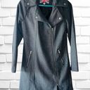 Miss London  Womens Medium Charcoal Gray Asymmetric Zip Urban Mod Wool Blend Coat Photo 0