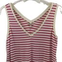 Bordeaux Women's  Small Pink and White Stripe Tank Top B105 Photo 4