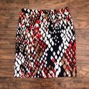 Hugo Boss BOSS • Vilea 1 Skirt pencil slim abstract snake print red tan black white Photo 3