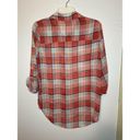 Hot & Delicious  Womens Sheer Button-Up Plaid Size Small Photo 4