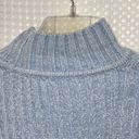 Decree Divided Cropped Sweater Size S Light Baby Blue Soft Cozy Long Sleeves Photo 6