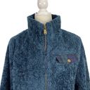 Pendleton  Women Fuzzy Full Zip Sherpa Blue Jacket Teddy Plaid Size Medium Photo 3