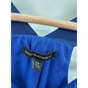 Banana Republic  Tank Top Women XS Royal Blue V-Neck Pleated Racerback Blouse Photo 4