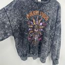 No Boundaries Cosmic Vibes Acid Wash Gray Sweatshirt Size 2XL Whimsical Fairycore Grunge Photo 2