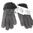 L.A.M.B. NWT Surell Gray Shearling Sheepskin Gloves Medium Photo 0