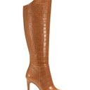 Vince Camuto  Fenindy Tawny Croc Birch Pointed Toe Stiletto Knee High Tall Boot Photo 1