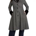 Modcloth VOODOO VIXEN ‎ Air of Sophistication Coat Size 8 Grey Black Faux Fur NWT Photo 0